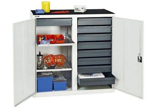 stumpf Werkzeug- und Materialschrank Professional 3000, mit 9 Schubladen, 2 Wannenböden, grau, B 1000 mm, 251840