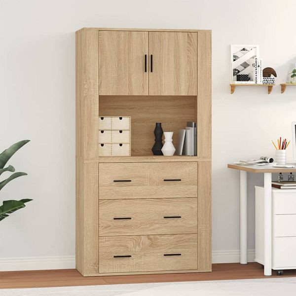 vidaXL Highboard Sonoma-Eiche Holzwerkstoff, 3185386, 8720845823153