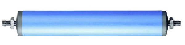 BS Rollen Tragrolle Kunststoffrohr blau 30x1,8 mm, Tragrollenlager mit 1 Kugelreihe, Achsvariante: F8, Einbaulänge 405, Achslänge 425, S30-F8-405-425