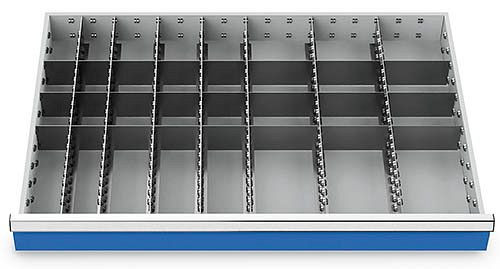 Bedrunka+Hirth Schubladeneinsätze T736 R 36-24, für Blendenhöhe 200/300 mm, 7 x MF 600 mm, 6 x TW 75 mm, 9 x TW 100 mm, 9 x TW 150 mm, 172BLH200