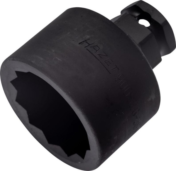 Hazet Schlag-, Maschinenschrauber Steckschlüsseleinsatz, Doppelsechskant, Vierkant hohl 12,5 mm, Außen-Sechskant 24 mm, 36 mm, 900SZ6-36