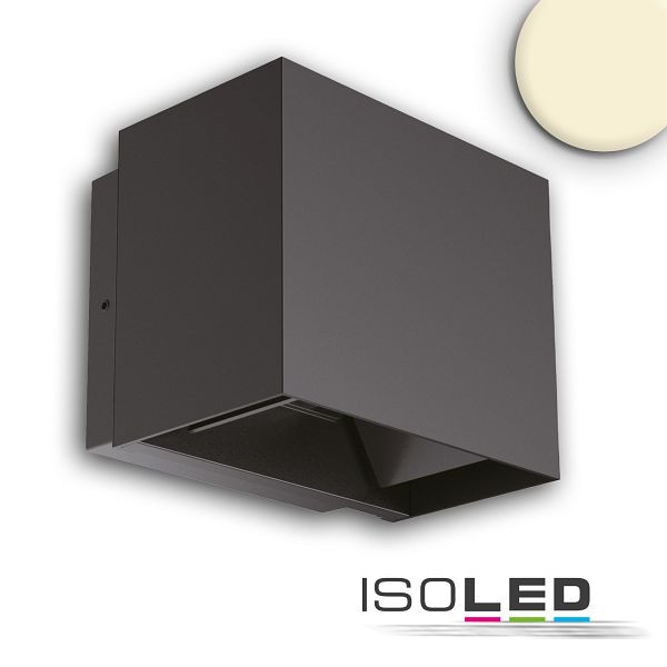 ISOLED LED Wandleuchte Up&Down 2x5W, 15-120°, IP65, schwarz, warmweiß, 116153