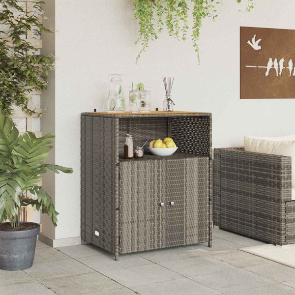 vidaXL Schrank mit Tür Grau 70 x 50 x 87 cm Polyester und Roly Ratten, 42026913