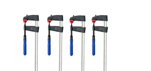 VaGo-Tools Schraubzwinge 300 x 80 mm Leimzwinge Klemmzwinge Einhandzwinge, VE: 4 Stück, 200-004x4_hv