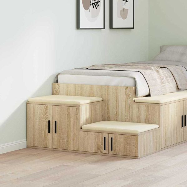 vidaXL Badschrank Sonoma-Eiche 127 x 41 x 40 cm Holzwerkstoff, 866653