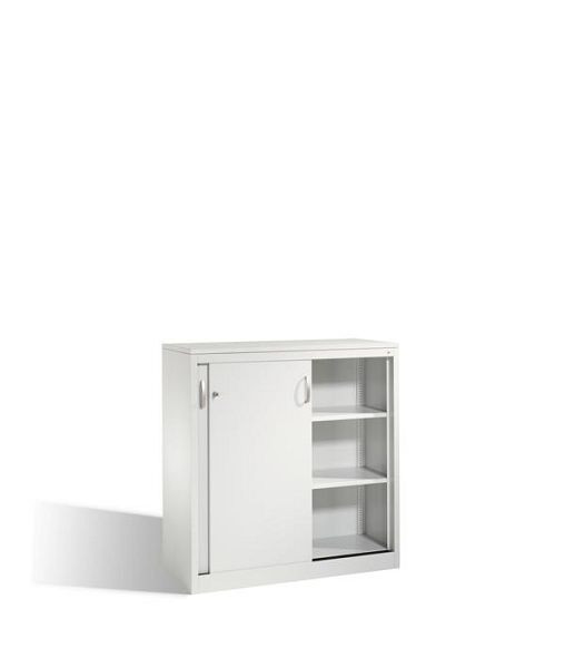 C+P Sideboard mit Schiebetüren Acurado, H1200xB1200xT500mm, Farbe: Lichtgrau, Bügelgriff, 3 OH, 2057-1200 S10049