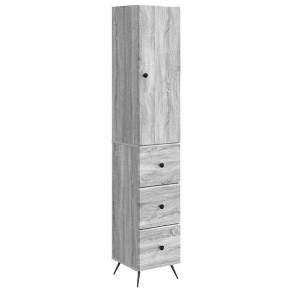 vidaXL Schrankset 2-teilig Grau Sonoma 34,5 x 34,5 x 90 cm Holzwerkstoff, 3416895