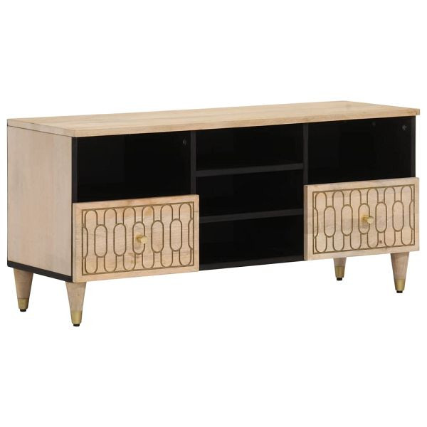 vidaXL TV-Schrank 100x33x46 cm Massivholz Mango, 358266