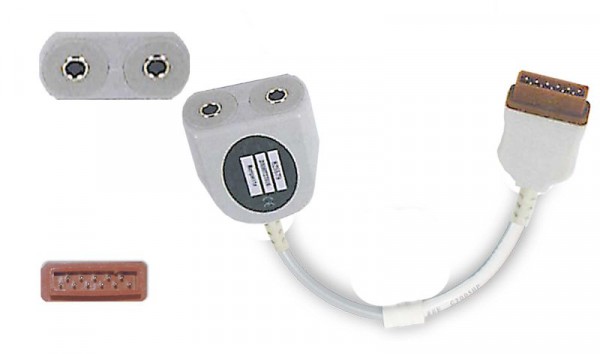 Golmed Temperatur-Adapterkabel, zu GE Marquette für 2-fach Klinkenstecker, G2007GE-D