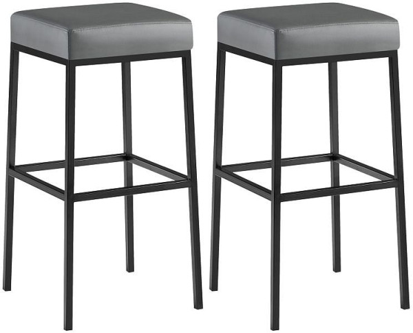 CLP Barhocker Montreal 80 Kunstleder schwarz, grau, VE: 2 Stück, 314642