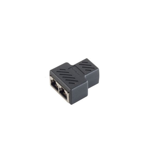 S-Conn cat. 6A Patchkabeladapter, RJ 45 Buchse auf 2 x RJ 45 Buchse, Vollgeschirmt, 08-01040