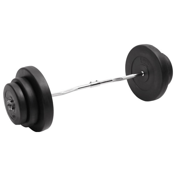 vidaXL Curlstange mit Gewichten 60 kg, Schwarz, 3145018