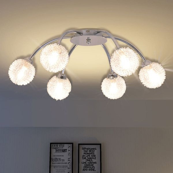 vidaXL Deckenleuchte mit 6 LED-Glühlampen G9 240 W, 50491