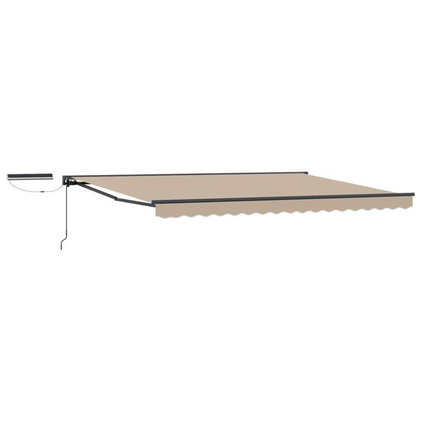 vidaXL Elektrische ausziehbare Markise Beige 4 x 2 m, 3421991