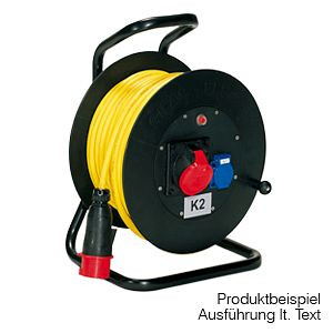 GIFAS Vollgummi-Leitungsroller Typ 503, Eingang: 50 m GIFAS PROFLEXX-07 Leitung 5 x 2,5 mm², 254911