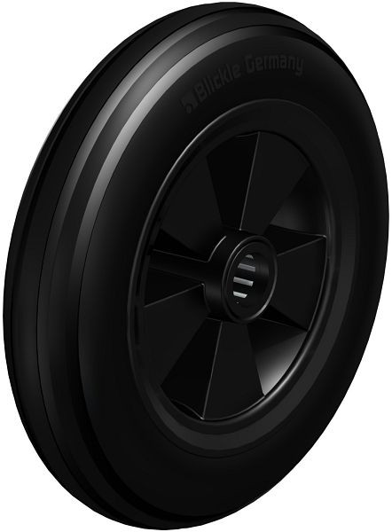 Blickle VWPP 250/25R Rad aus Weichgummi, Schwarz, 755258