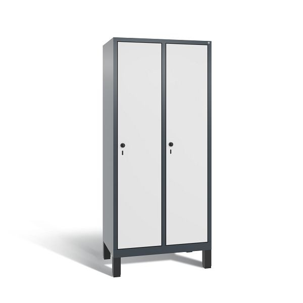 C+P Spind Evolo, 2 Abteile, H1850xB810xT500 mm, Anthrazit/MDF Weiß, 48010-22 S10805