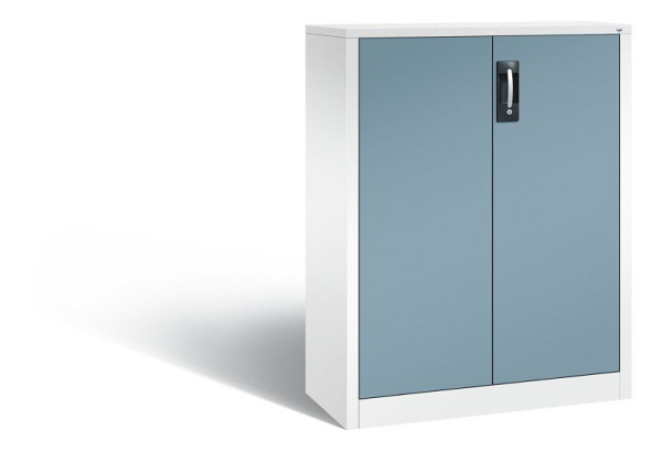 C+P Büro-Drehtürenschrank Acurado, H1200xB930xT400 mm, Weiß/Horizontblau, 9267-1200 S10353