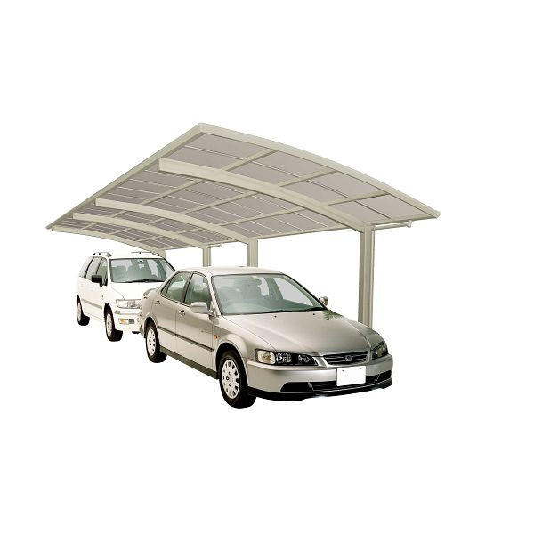 Ximax Aluminium Carport Portoforte Typ 80 Tandem Edelstahl-Look, 78012