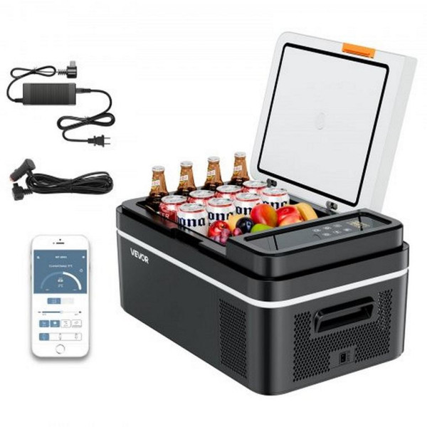 VEVOR Kompressor Kühlbox 20 L, 12/24V DC, App-Steuerung, 100–240V AC, Tragbarer Autokühlschrank für Camping & Reisen, YSSCZBXZS20LKEKK2001V2