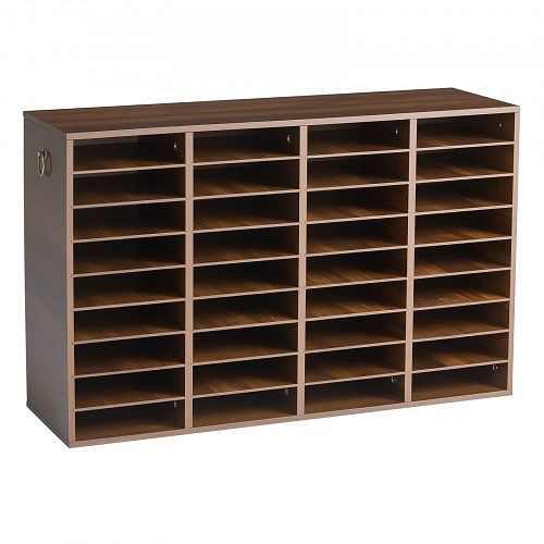VEVOR Dokumentenablage Holz Schreibtisch Organizer mit 36 Fächern Braun, Akten, Papiere, Verstellbaren Einlegböden Büro, MDF, WJZLFPJRZBC3YKZ59001V0