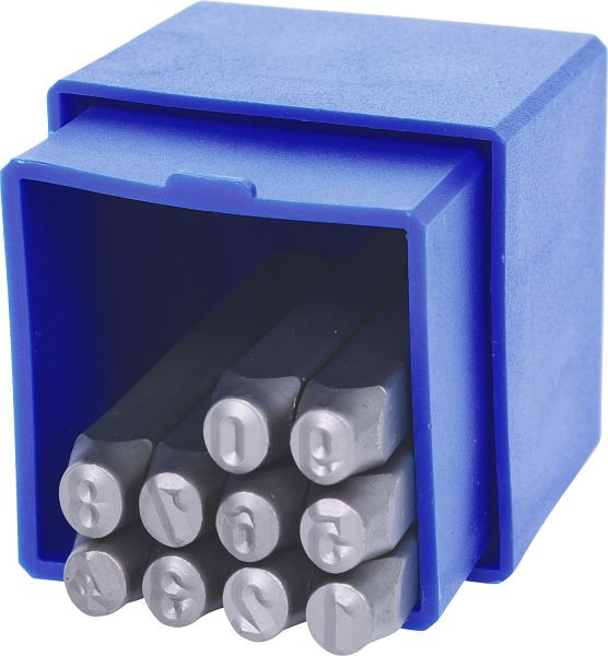 KS Tools Zahlen-Prägestempel-Satz, 10-teilig, 156.0467, 4042146157015