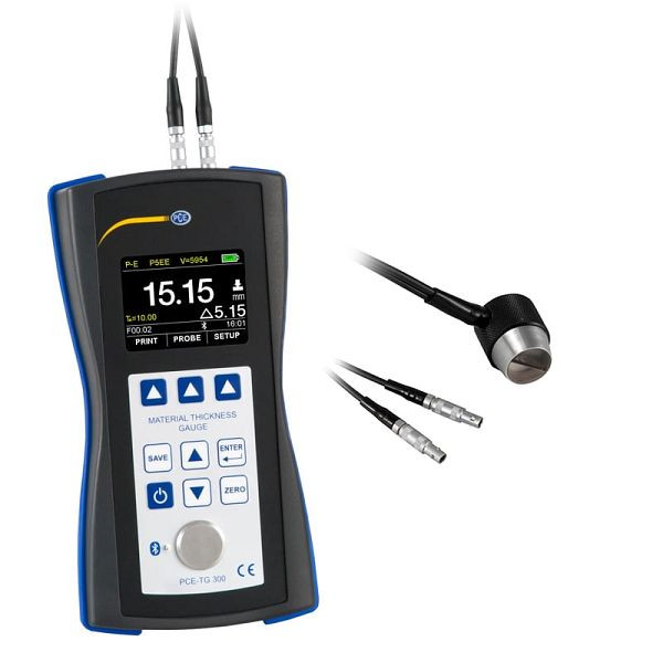 PCE Instruments Materialdickenmessgerät, Speicherkapazität 10000 Werte, Sensor PCE-TG-NO2 Ø 14 mm, PCE-TG 300-NO2