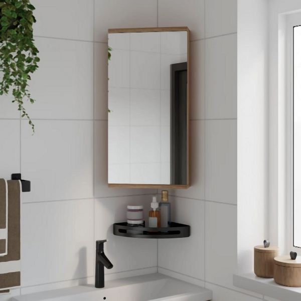 vidaXL Eck-Spiegelschrank Eichen-Optik 30x24x60 cm, 357980