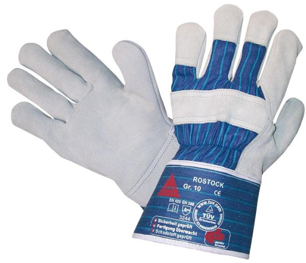 Hase Safety ROSTOCK, 5-Fg.-Sicherheitshandschuhe aus Spaltleder, Größe: 12, VE: 12 Paar, 212150-12