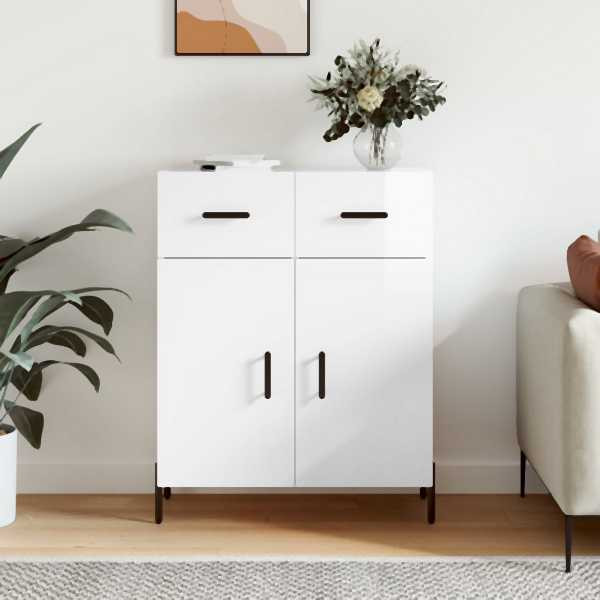 vidaXL Sideboard Hochglanz-Weiß 69,5x34x90 cm Holzwerkstoff, 827990