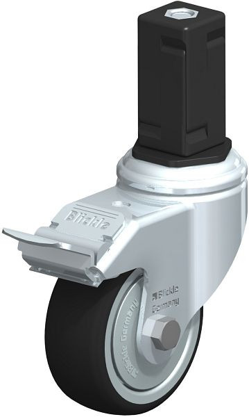 Blickle LKRA-PATH 80K-11-FI-FK-EV15 Apparate-Lenkrolle mit Expander & Feststeller, Thermoplastisches Polyurethan, Grau, 848732