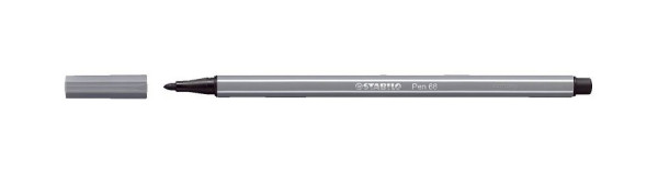 STABILO Premium-Filzstift Pen 68 - dunkelgrau, 68/96
