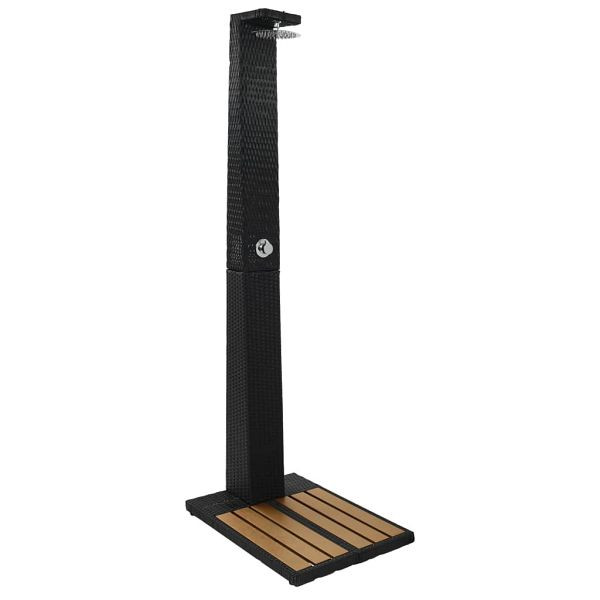 vidaXL Gartendusche Poly Rattan WPC, 44750