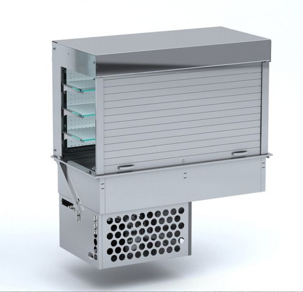 CombiSteel Einbaukühlvitrine Eckig – mit Jalousie 5/1 GN, Breite (mm): 1765, 7495.0160