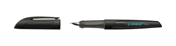 STABILO Füller - Flow ACTIVE in schwarz - Einzelstift - inklusive Patrone, 5073/7-41