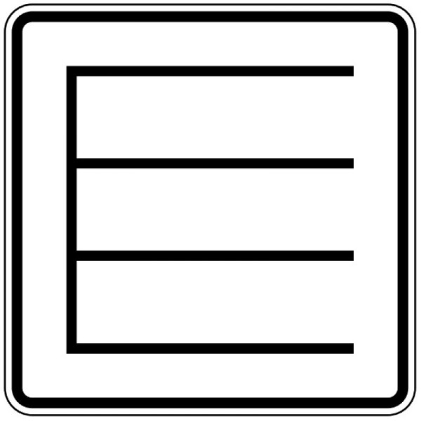 Stein HGS Querparken als Sinnbild Nr. 1053-38, 600x600mm /RA1/Alform, 1053-38-212