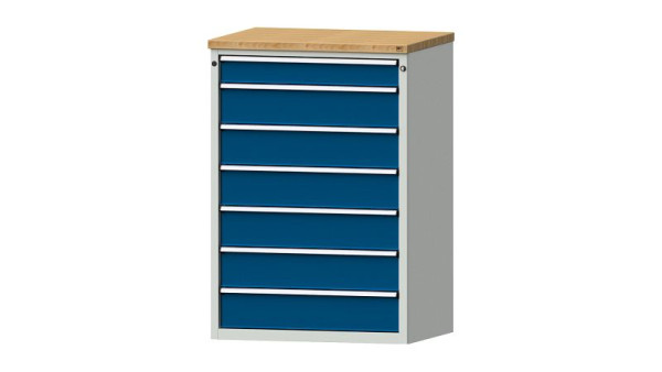 ANKE Werkbänke Schubladenschrank, Modell 4001 V, 915 x 700 x 1320 mm, RAL 7035/5010, BMP 40 mm, 611.301