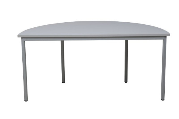 Gürkan Tisch, 70 x 140 x 75 cm, Lichtgrau, Grau, Mehrzwecktisch, Halbkreis, MTB.M.147, 101352