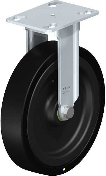 Blickle BKPA-VPA 150K-EL Apparate-Bockrolle mit Anschraubplatte, Vollgummi, Grau, 321281