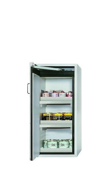 asecos Sicherheitsschrank S-PEGASUS-90, S90.129.060.WDAC in lichtgrau RAL 7035 mit 2x Wannenboden Standard (Polypropylen), 30242-001-30289