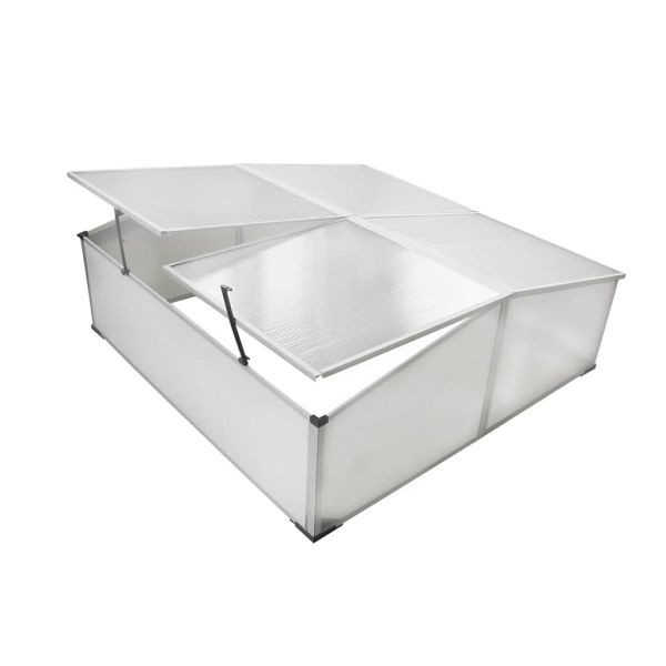 vidaXL Frühbeet mit 4 Deckeln, Material: Polycarbonat, 40214