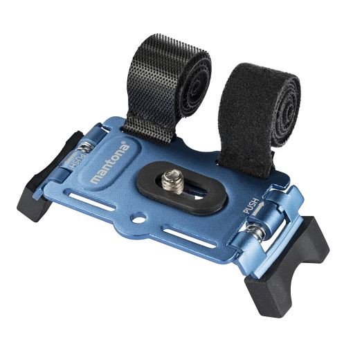 Mantona Fahrradbefestigung 1/4 Zoll blau ALU, 1020548