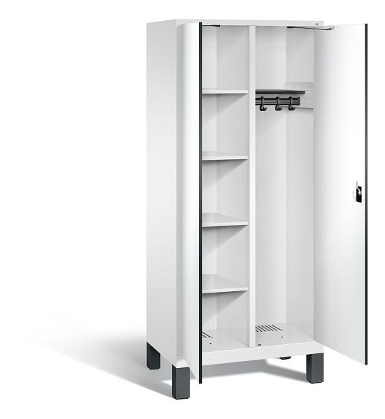 C+P Putzmittel-Spind Evolo, H1850xB810xT500mm, Farbe: Verkehrsweiß / Dekor Weiß, 48060-22 S10087