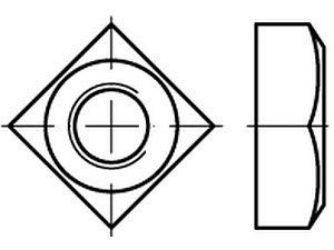 Vierkantmuttern DIN 557 5 M 8 galvanisch verzinkt VE=S (100 Stück)