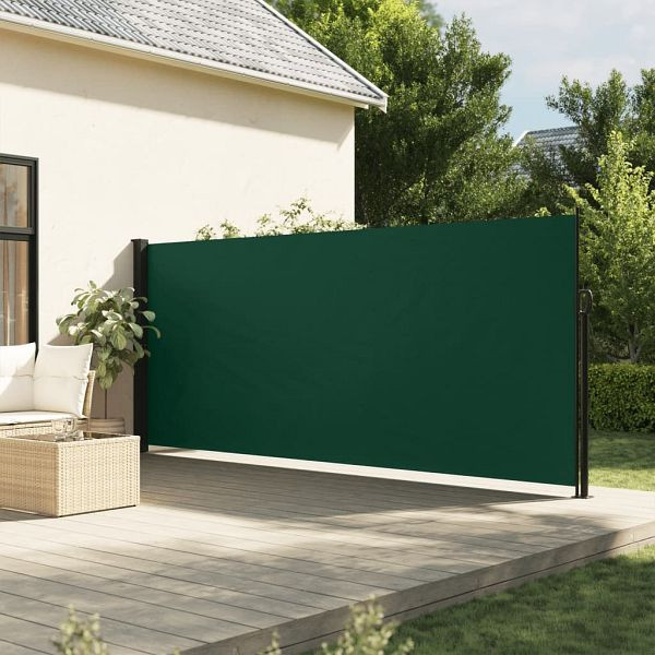 vidaXL Seitenmarkise Ausziehbar Dunkelgrün 180x500 cm, 4004455