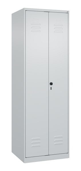 C+P Mehrzweckschrank Classic PLUS, Wäsche-Spind, 2 Abteile, 1850x600x500mm, 7035/7035, Drehriegel, Türen zueinanderschlagend, 080002-20B S10008