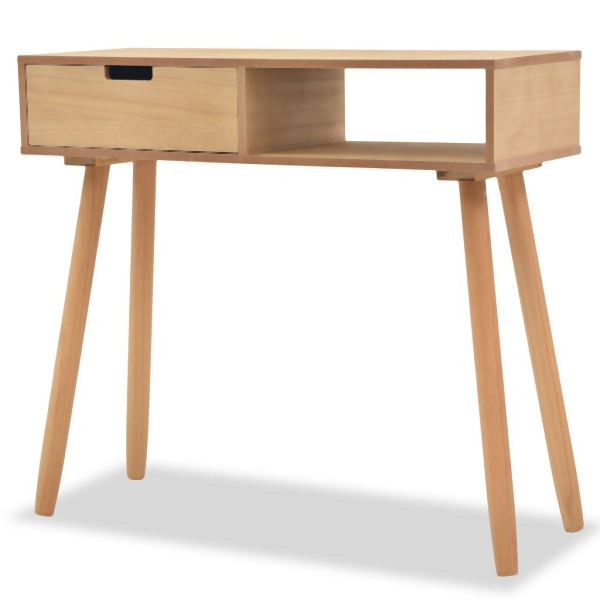 vidaXL Konsolentisch Kiefernholz Massiv 80 x 30 x 72 cm Braun, 244739