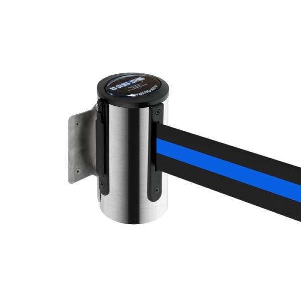 Stein HGS Wandgurtkassette -P-Line Future-, edelstahl, schwarz/blau/schwarz waagerecht (gestreift), mit Sicherheitsverschluss (selbstlösend), 12850s-0703