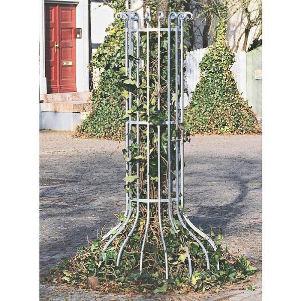 Stein HGS Baumschutzgitter aus Schmiedeeisen, Bodenmontage, BG1 ohne Farbe, Ø900mm außen/Ø 375mm innen/Höhe 1740mm, 13390