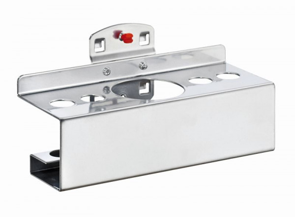 Kappes RasterPlan Kombihalter für Stifte / Sprühflasche alufarben, B 176 mm, 4 x Durchmesser 17 mm, 1 x Durchmesser 52 mm, 4042.00.3701